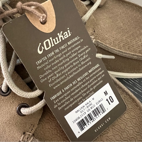 Men’s US Size 10 Olukai Sneakers Suede Leather Tan *NEW* w/TAGS - Picture 2 of 9